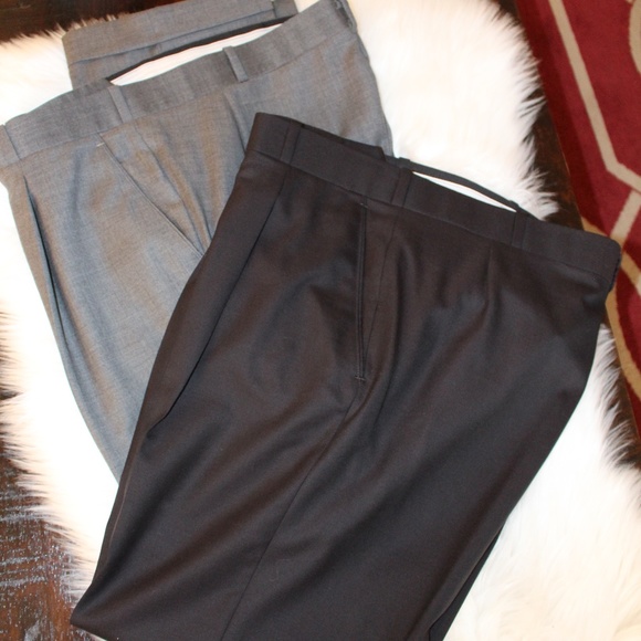 2 pair of dress pants Custom Tailored by Ernesto of Philadelphia  36x40 - Picture 1 of 5